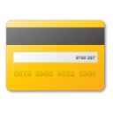 card, credit, yellow